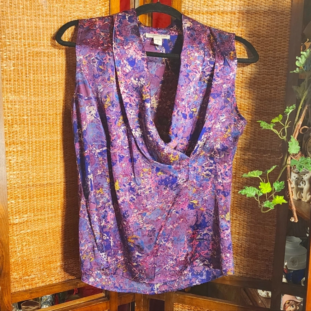 Coldwater Creek sleeveless blouse size S/8